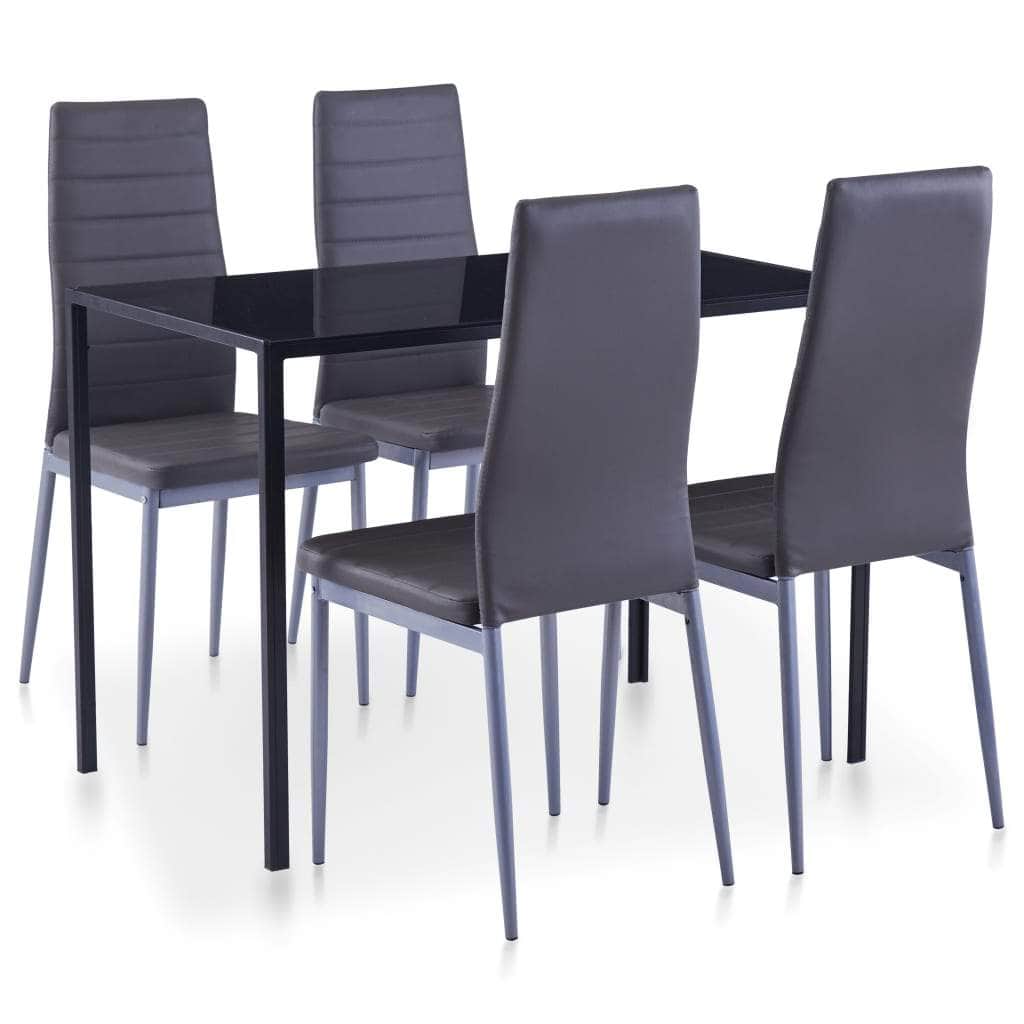 Five Piece Dining Set Grey - Simple deals