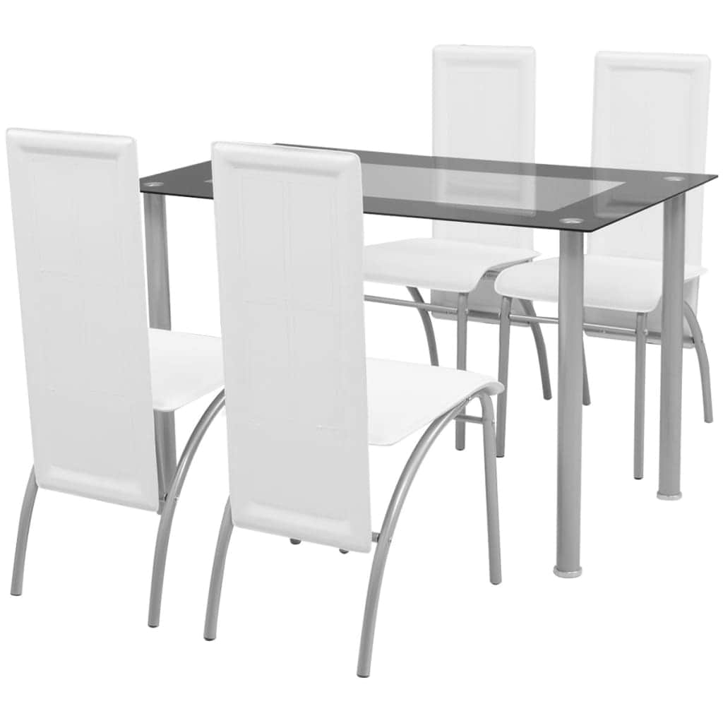 Five Piece Dining Set White