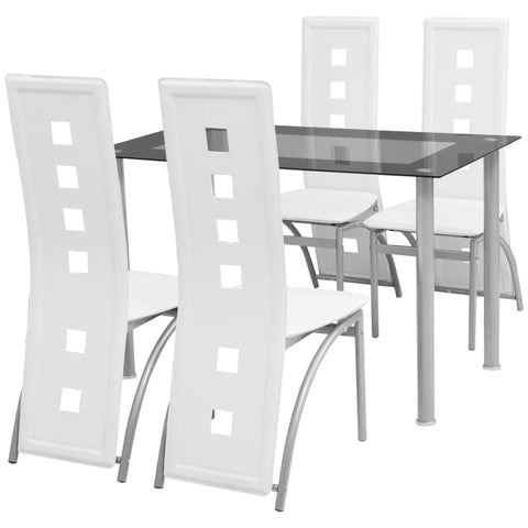 Five Piece Dining Set White