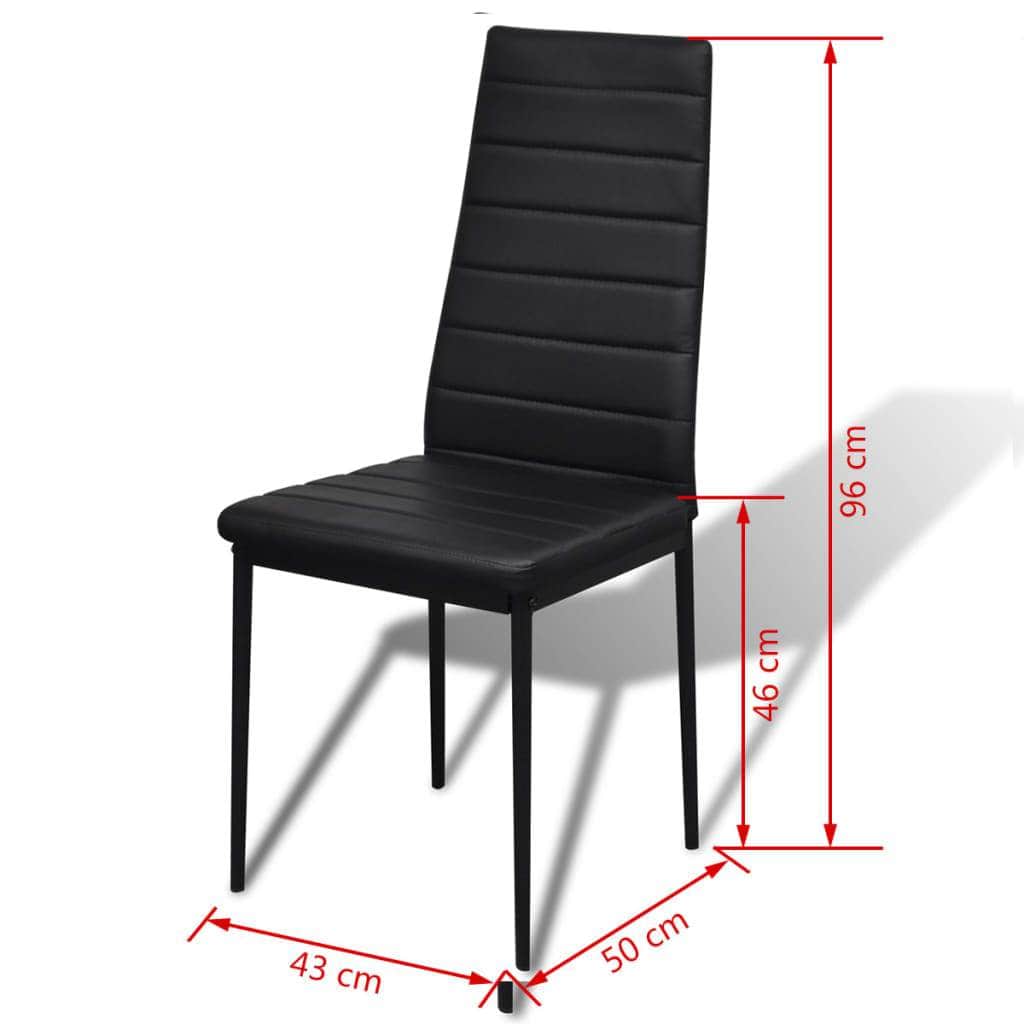 Five Piece Dining Table Set Black