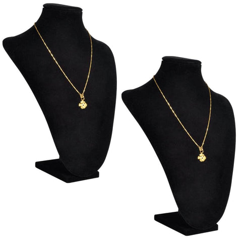 Flannel Jewelry Holder Necklace Bust Black 2 pcs