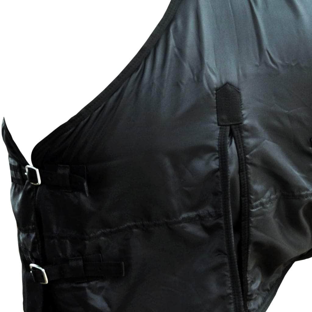 Fleece Rug Double Layers with Surcingles 105 cm Black