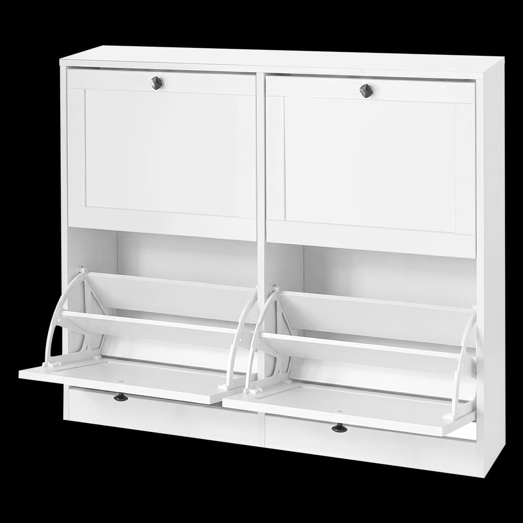 Home & Garden - Flip Drawer Shoe Cabinet 4 Drawer Tall Slim - photo 11