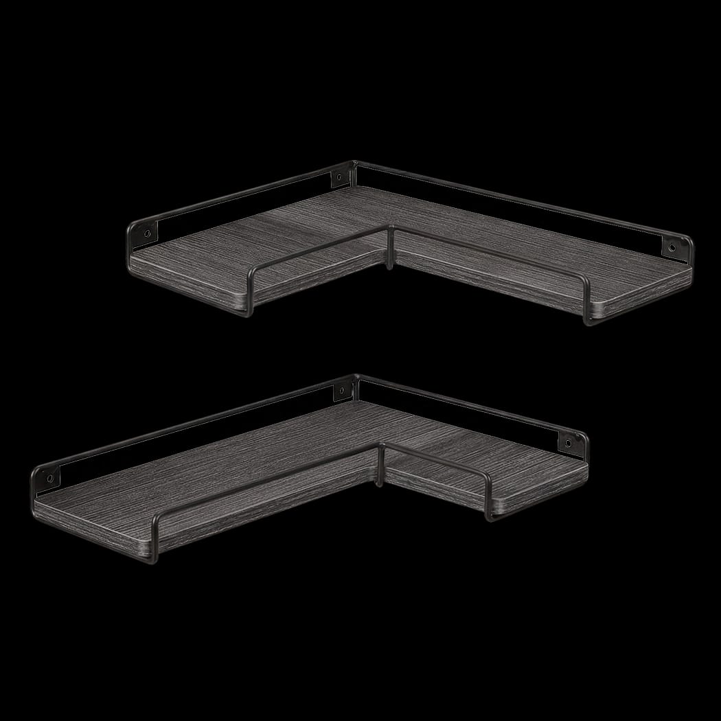Floating Corner Wall Shelves Set of 2 | Simpledeals