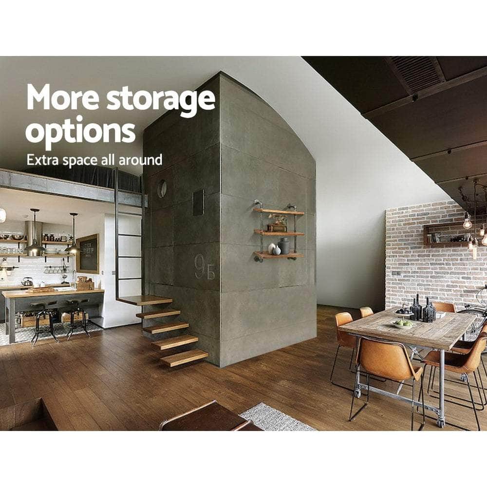 Floating Diy Pipe Shelf 3 Tiers - Irma