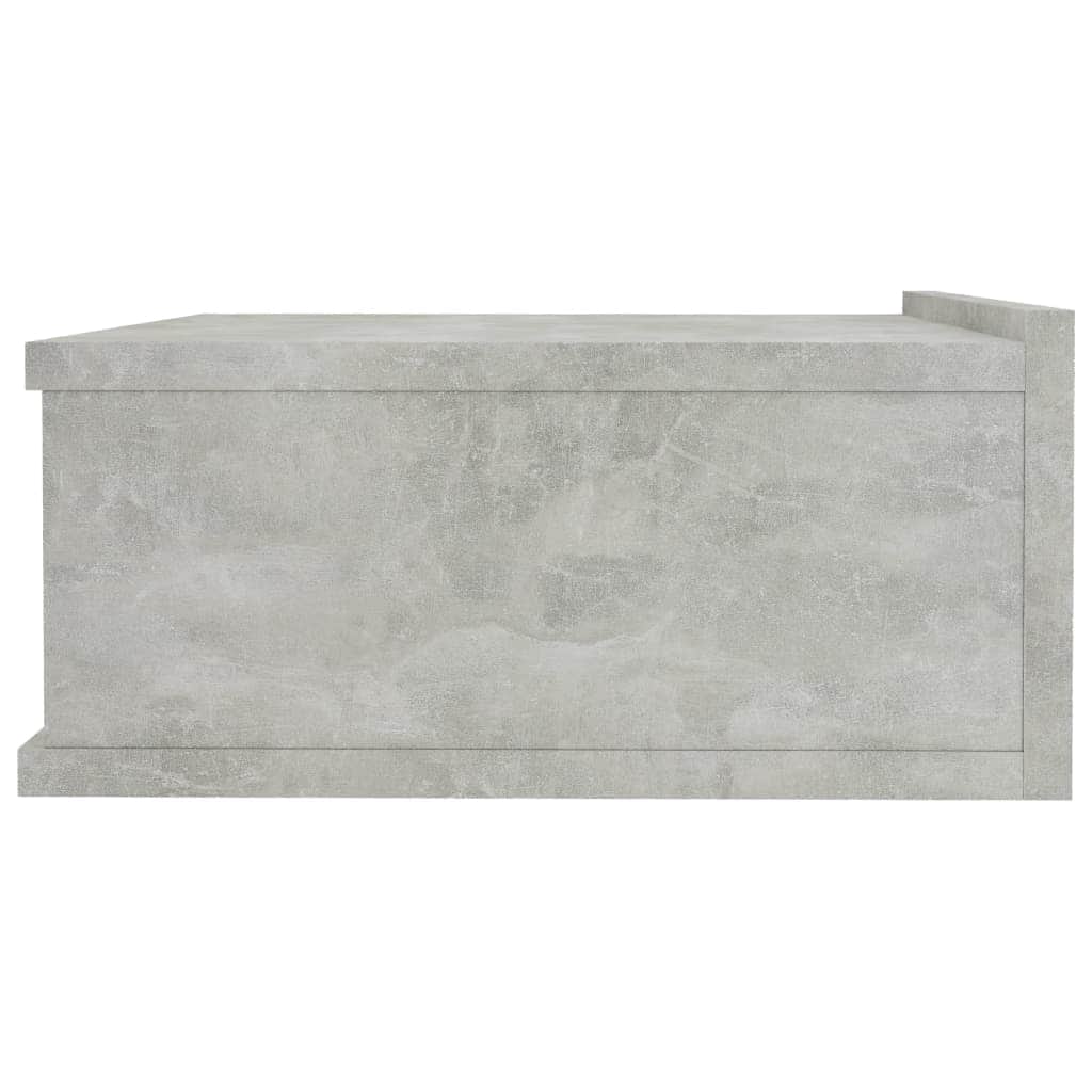 Floating Nightstand Concrete Grey Chipboard