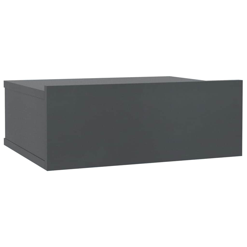Floating Nightstand Grey Chipboard