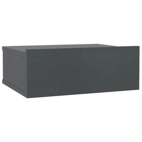 Floating Nightstand Grey Chipboard