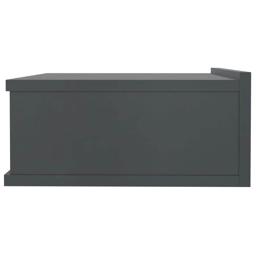 Floating Nightstand Grey Chipboard