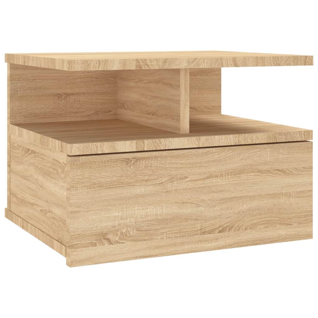 Floating Nightstand Sonoma Oak Chipboard