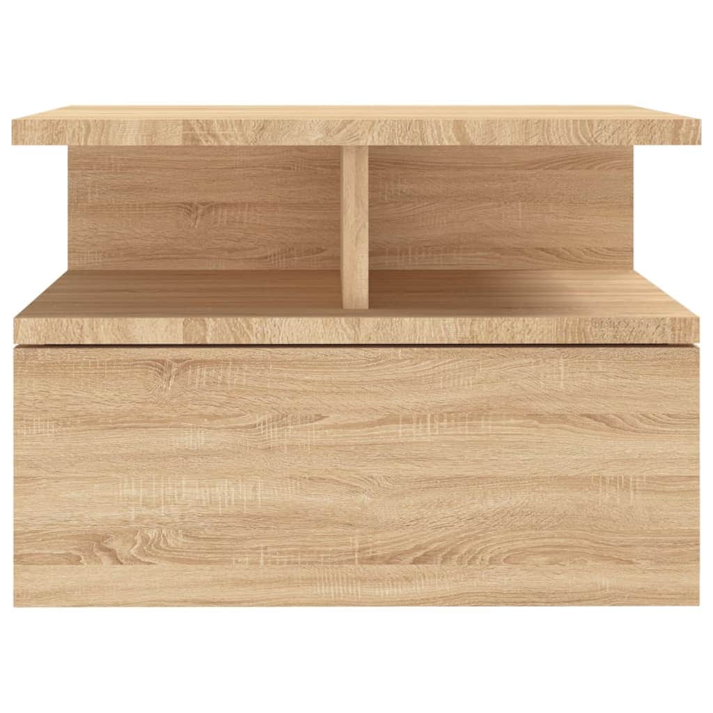 Floating Nightstand Sonoma Oak Chipboard