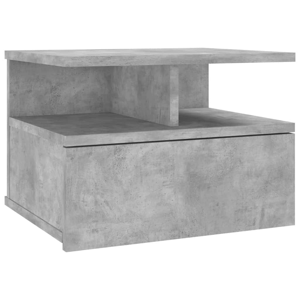 Floating Nightstands 2 pcs  Concrete Grey Chipboard