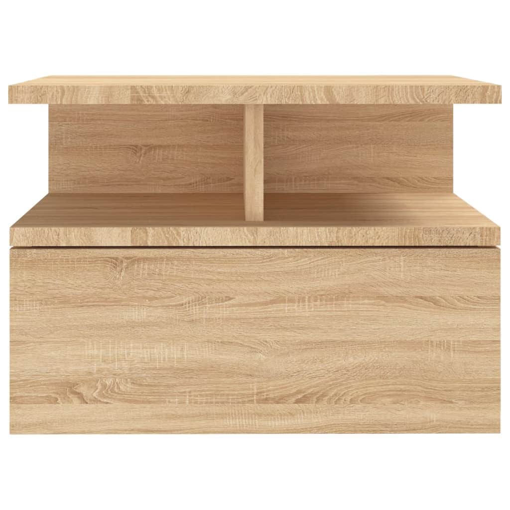 Floating Nightstands 2 pcs Oak Chipboard