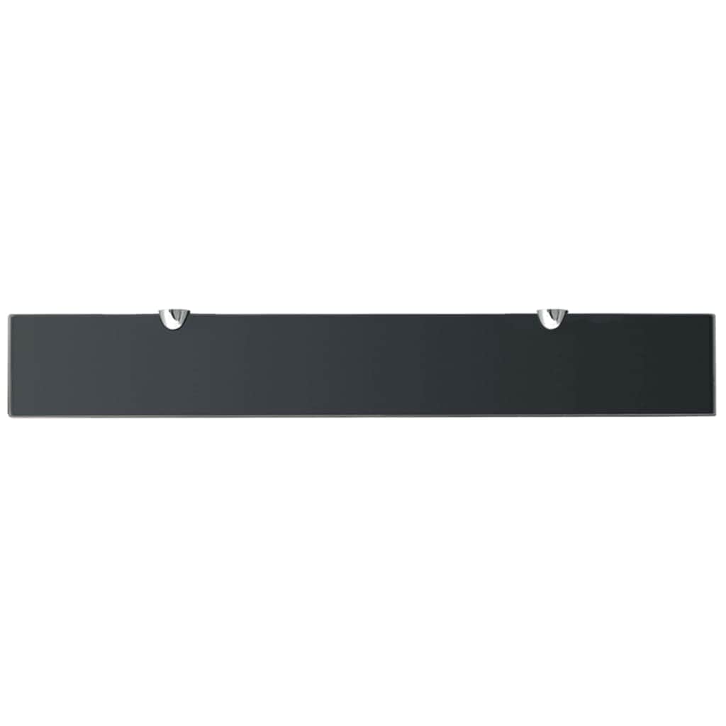 Floating Shelf Glass Black