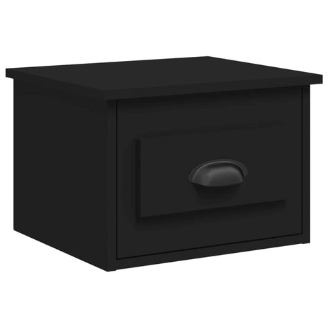 Floating Tranquility: Wall-mounted White Bedside Cabinet