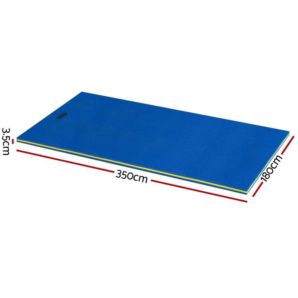 Floating Water Mat 3.5x1.8m Foam Pad Swimming Pool Platform Blue with Blue colour