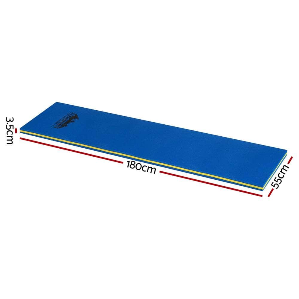 Floating Water Mat 55x180cm Foam Pad Swimming Pool Platform Blue with Blue colour