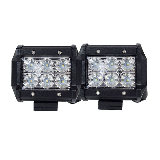 Pair 4" Cree Led Work Light Bar Flood Beam Offroad Lamp - Automotive Lights
