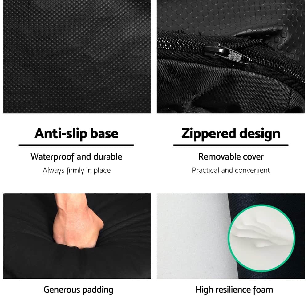 Floor Lounge Sofa Camping Chair Black