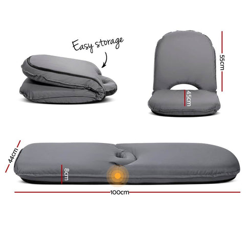 Floor Lounge Sofa Camping Chair Grey