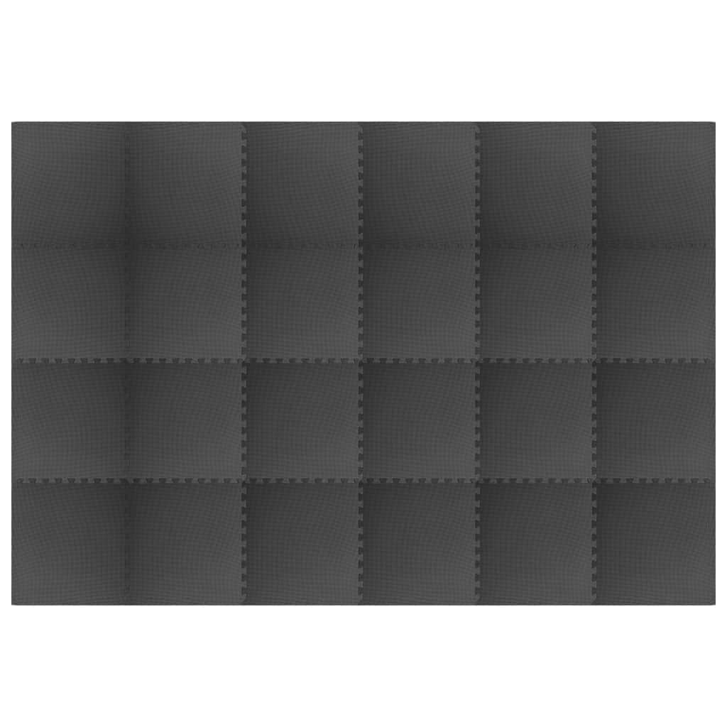 Floor Mats 24 pcs EVA Foam Black | Black colour
