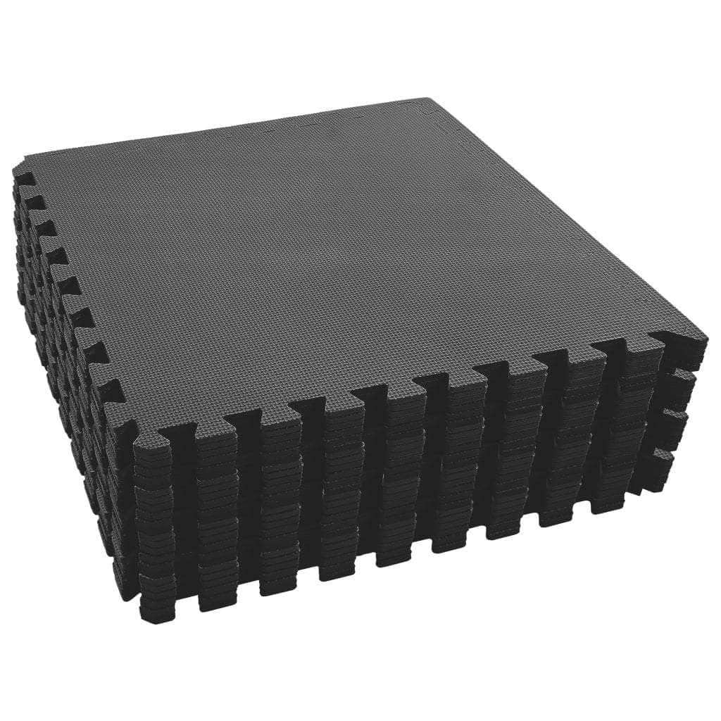 Exercise Equipment Mats - Floor Mats 24 pcs EVA Foam Black