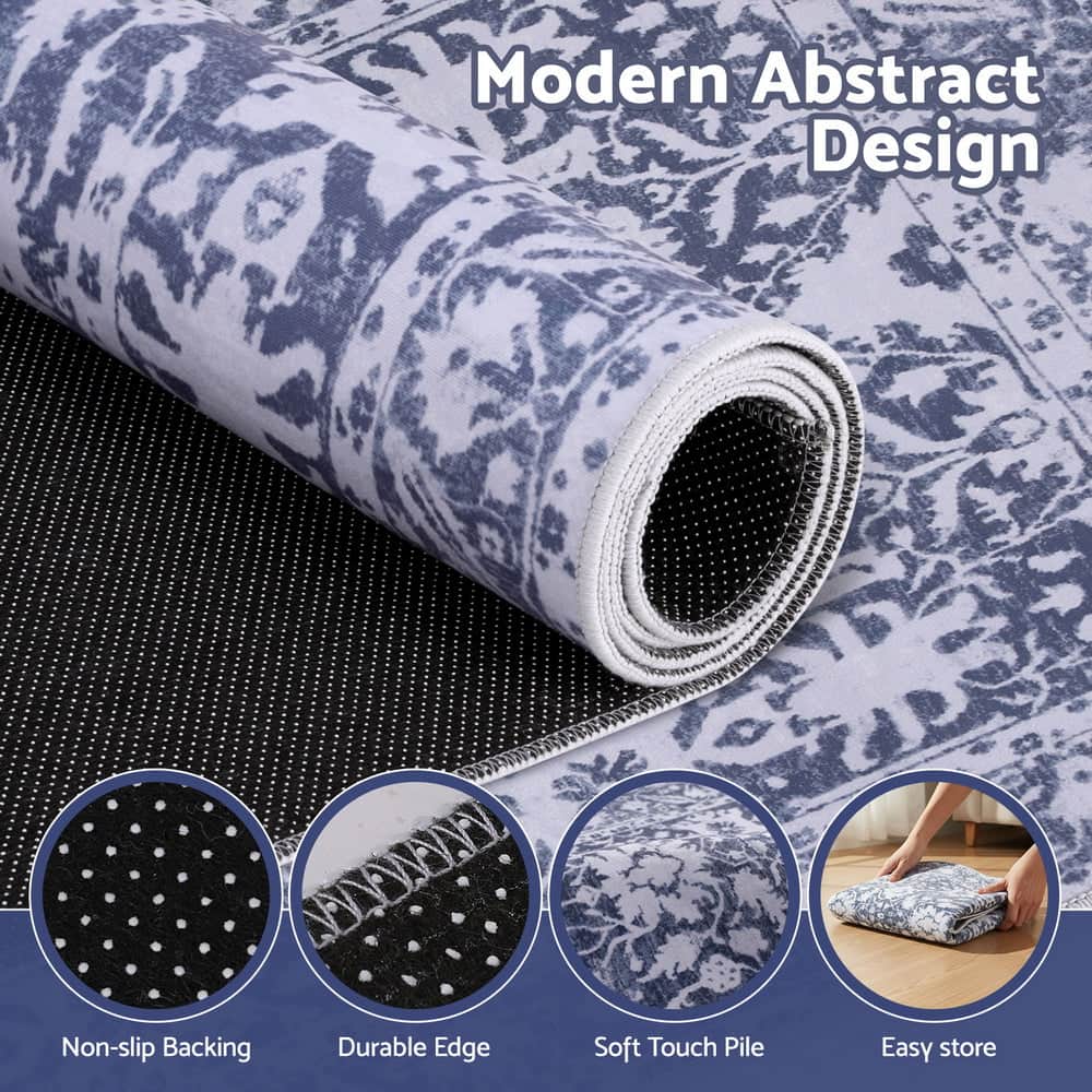 Floor Rug 120X170Cm Soft Velvet Washable Modern Area Rug Floor