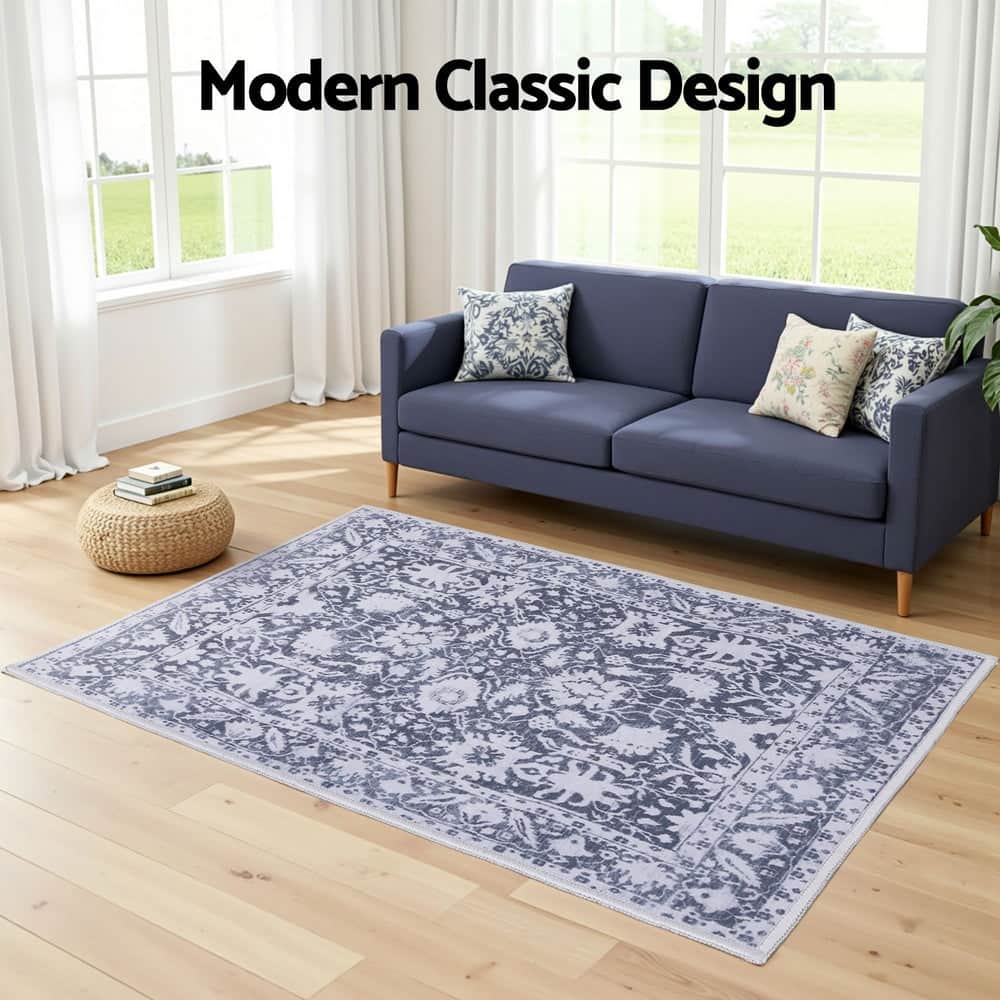 Floor Rug 120X170Cm Soft Velvet Washable Modern Area Rug Floor