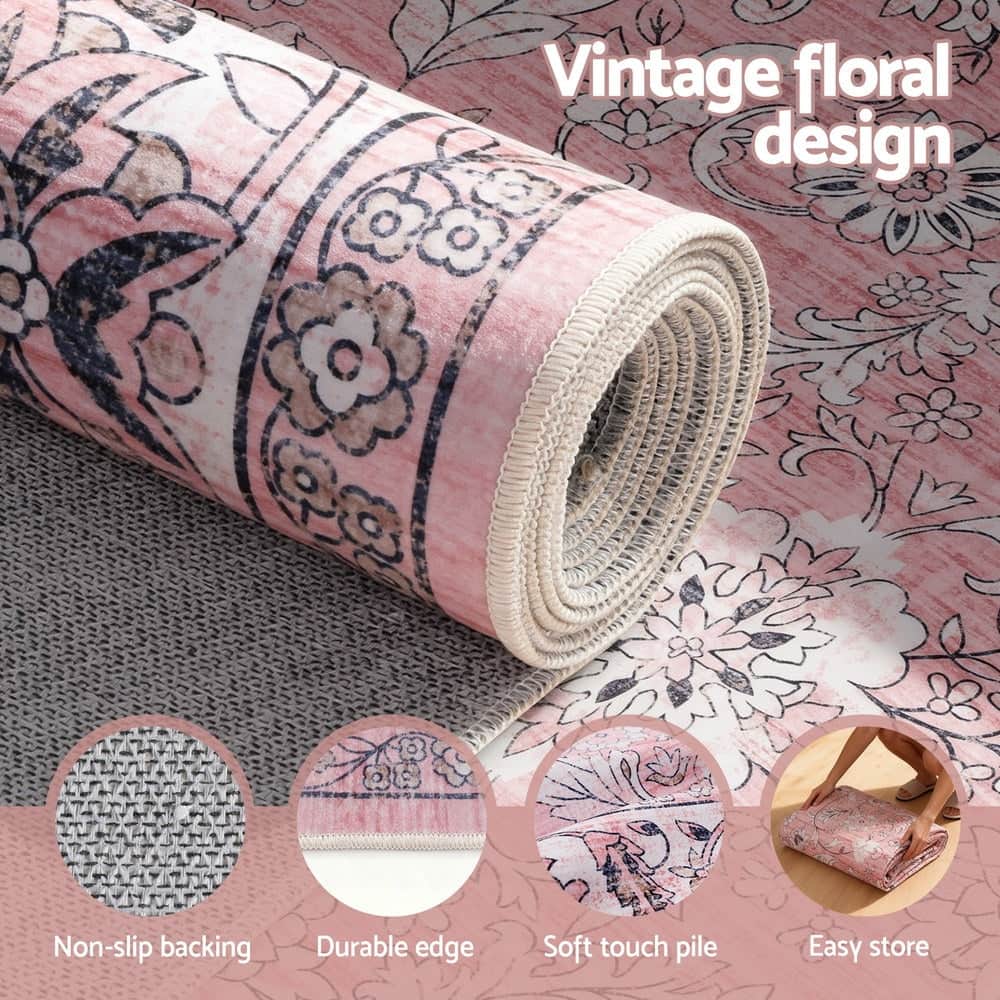 Floor Rug 200X290Cm Large Washable Area Rug Vintage Living Room