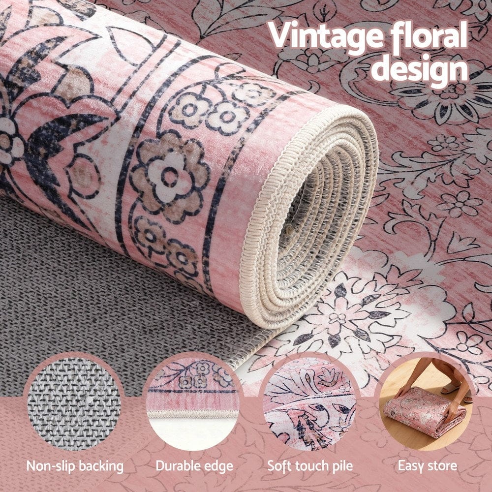 Floor Rug 200X290Cm Large Washable Area Rug Vintage Living Room with Floor Rugs - photo 13