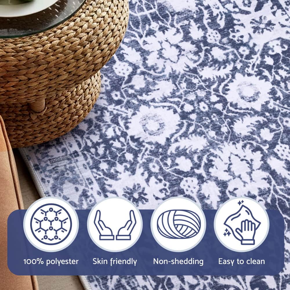 Velvet finish - Floor Rug 240X340Cm Soft Velvet Washable Modern Area Rug Floor - photo 12