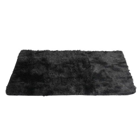 Floor Rug Shaggy Rugs Soft Large - Black