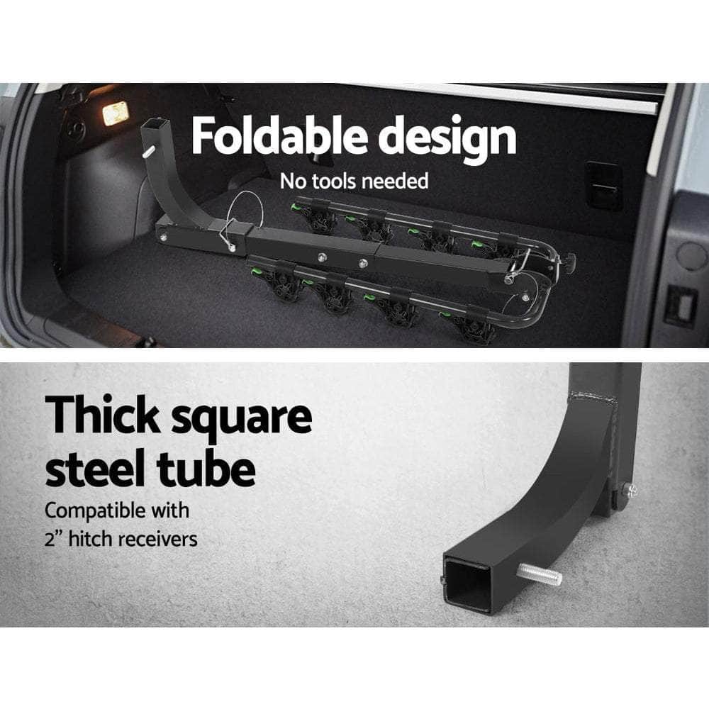 Foldable 4 Bike Rack Carrier for Car Rear Hitch Mount - Towbar Compatible