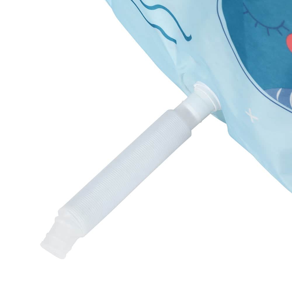Foldable Bathtub PVC Spa Bucket Inflatable Cushion 134x65cm Blue