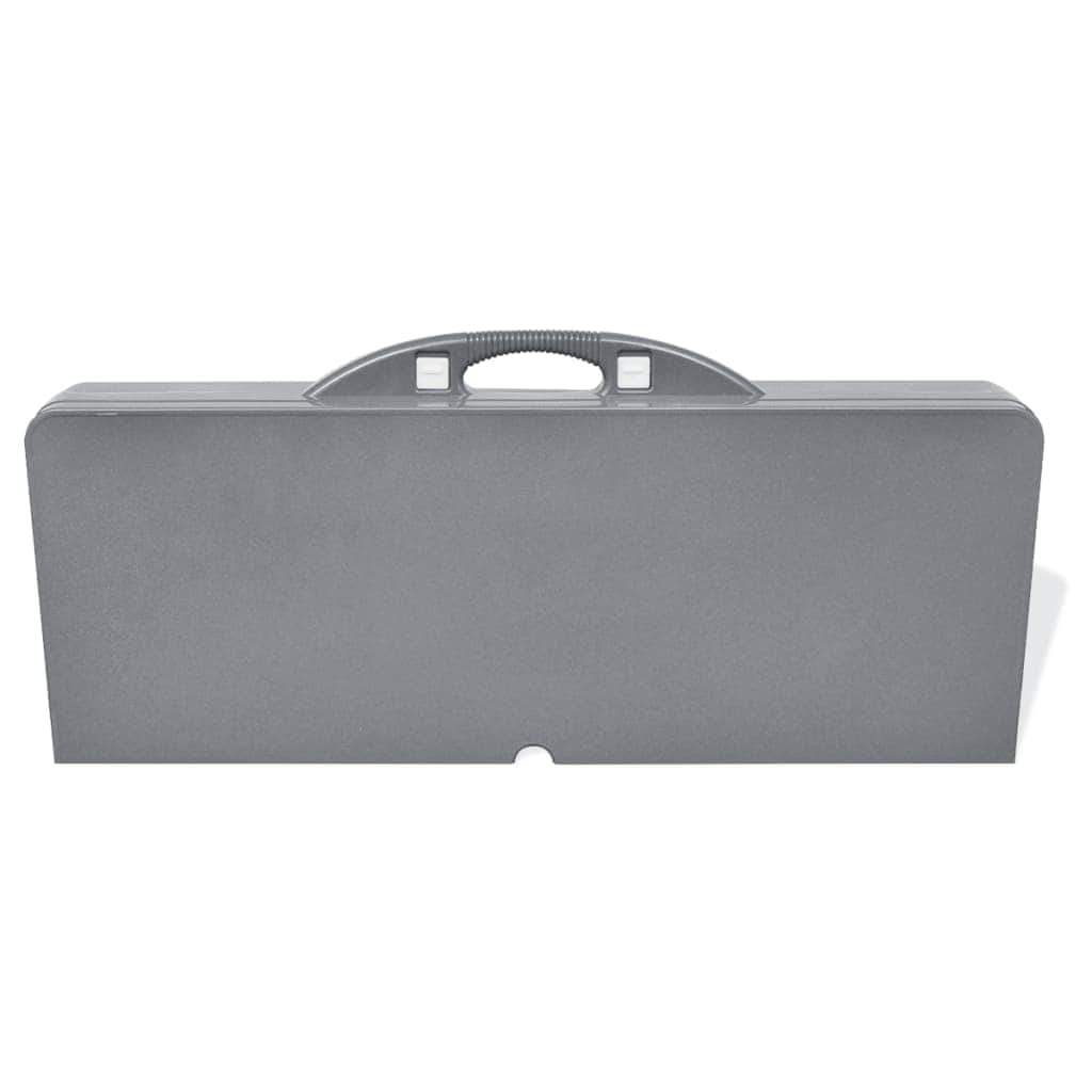 Foldable Camping Table Set with 4 Stools Aluminium Extra Light Grey - Simple deals