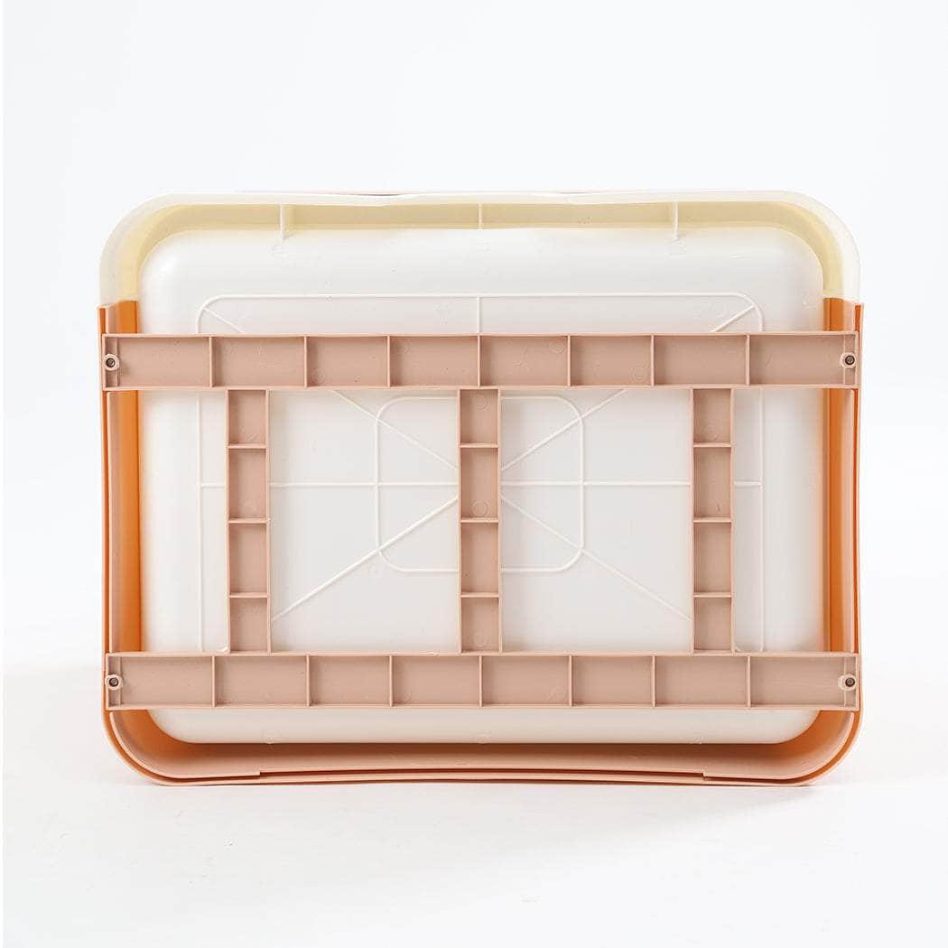 Foldable Cat Litter Box Tray Enclosed Pink