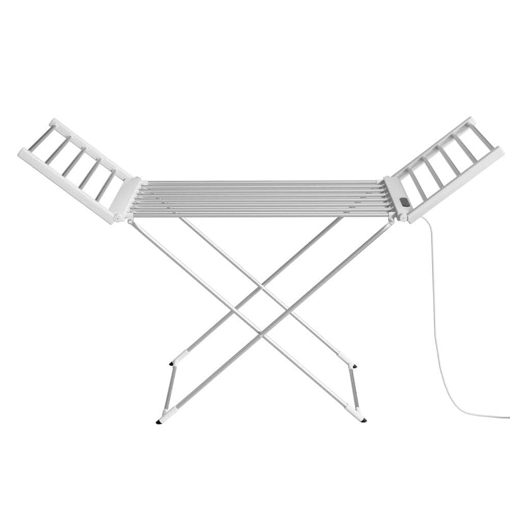 Foldable Electric Heated Towel Rail Rack with 24H Timer - Stylish