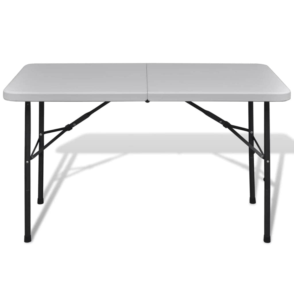 Foldable Garden Table 122 cm HDPE White - Simple deals