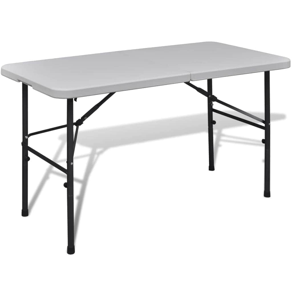 Foldable Garden Table 122 cm HDPE White - Simple deals