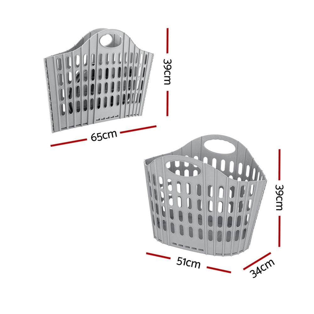 Foldable Laundry Basket - Large Washing Storage Hamper