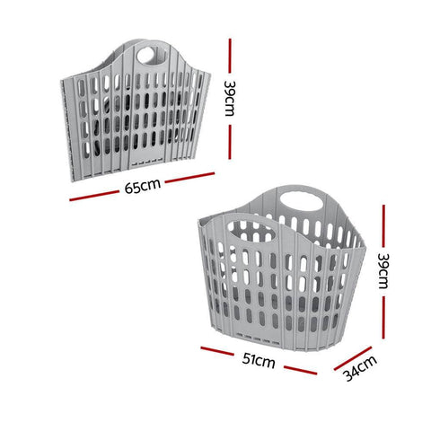 Foldable Laundry Basket - Large Washing Storage Hamper