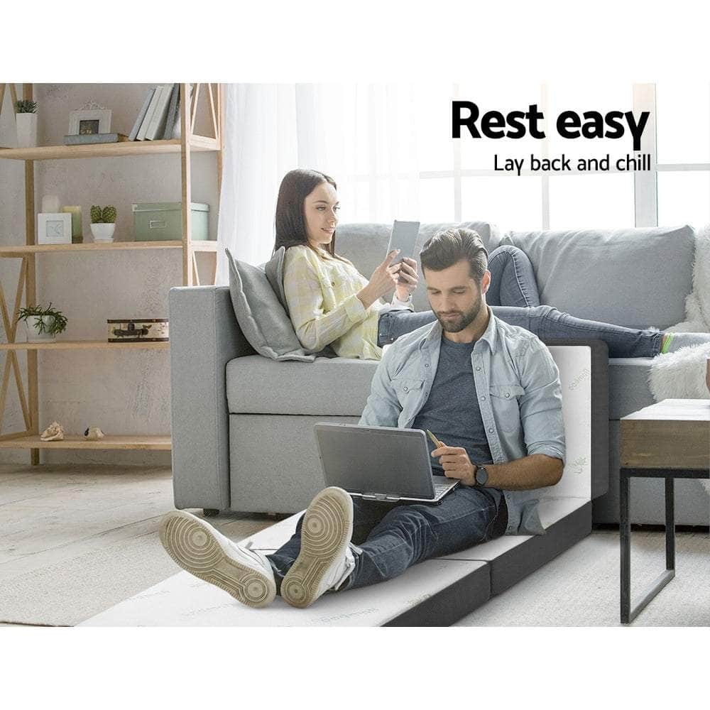 Foldable Mattress Folding Foam Single Bamboo