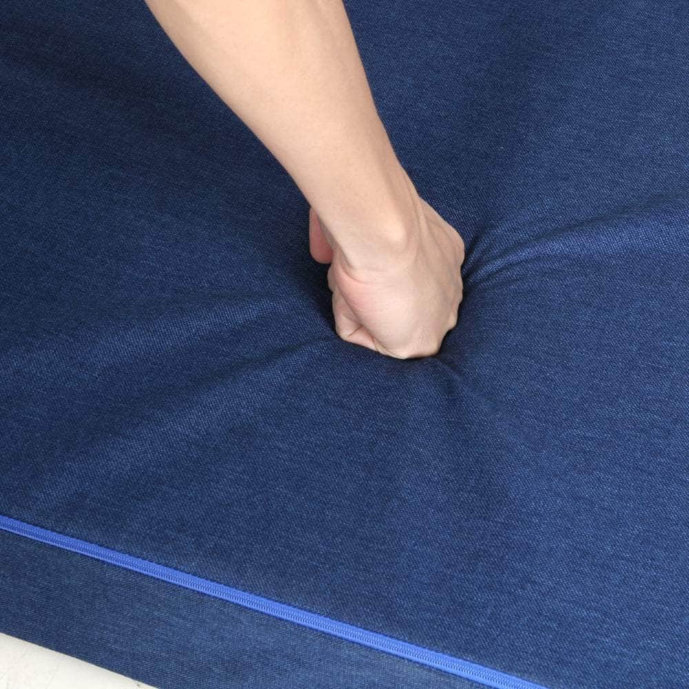 Foldable Mattress Folding Foam Single Blue, Blue colour