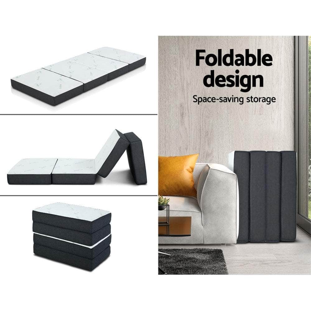 Foldable Mattress Folding Foam Sofa Bed Mat Bamboo