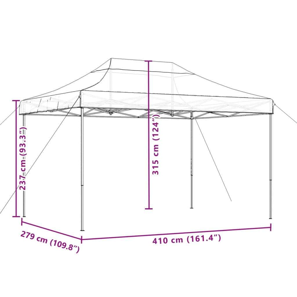 Foldable Party Tent Pop-Up Beige with Beige colour