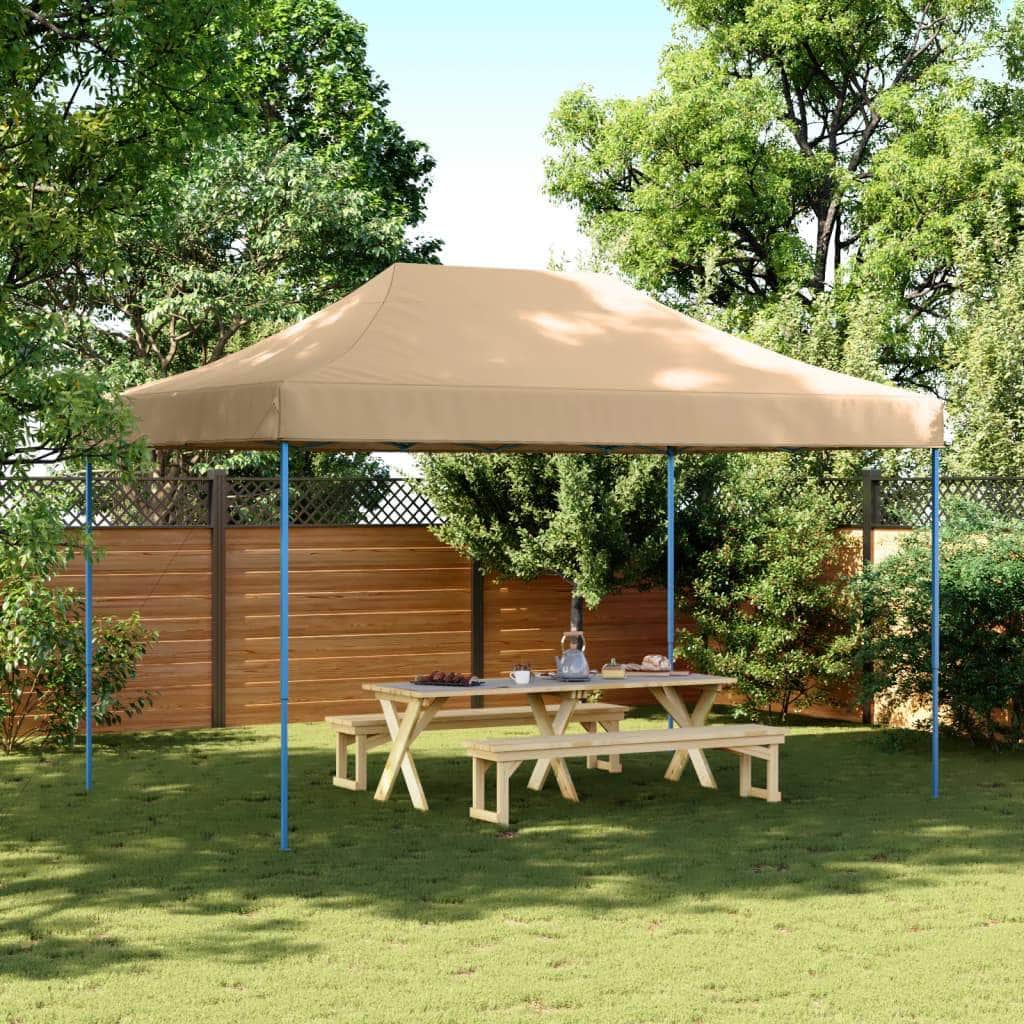 Foldable Party Tent Pop-Up Beige - Beige colour