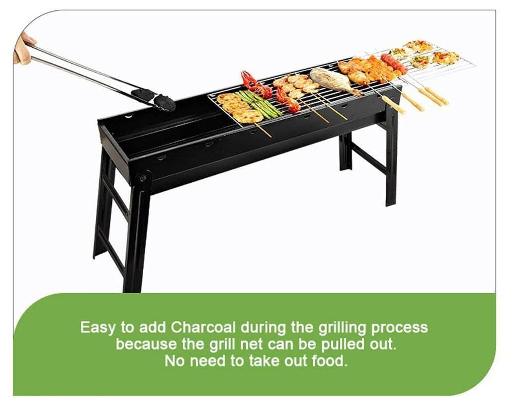 Foldable Portable Bbq Charcoal Grill Barbecue Camping Hibachi Picnic Large