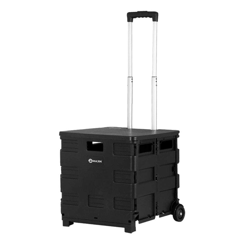 Foldable Shopping Cart Trolley Grocery Basket Rolling Wheel Portable 35Kg