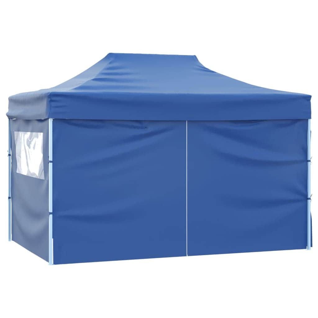 Foldable Tent Pop-Up with 4 Side Walls  Blue