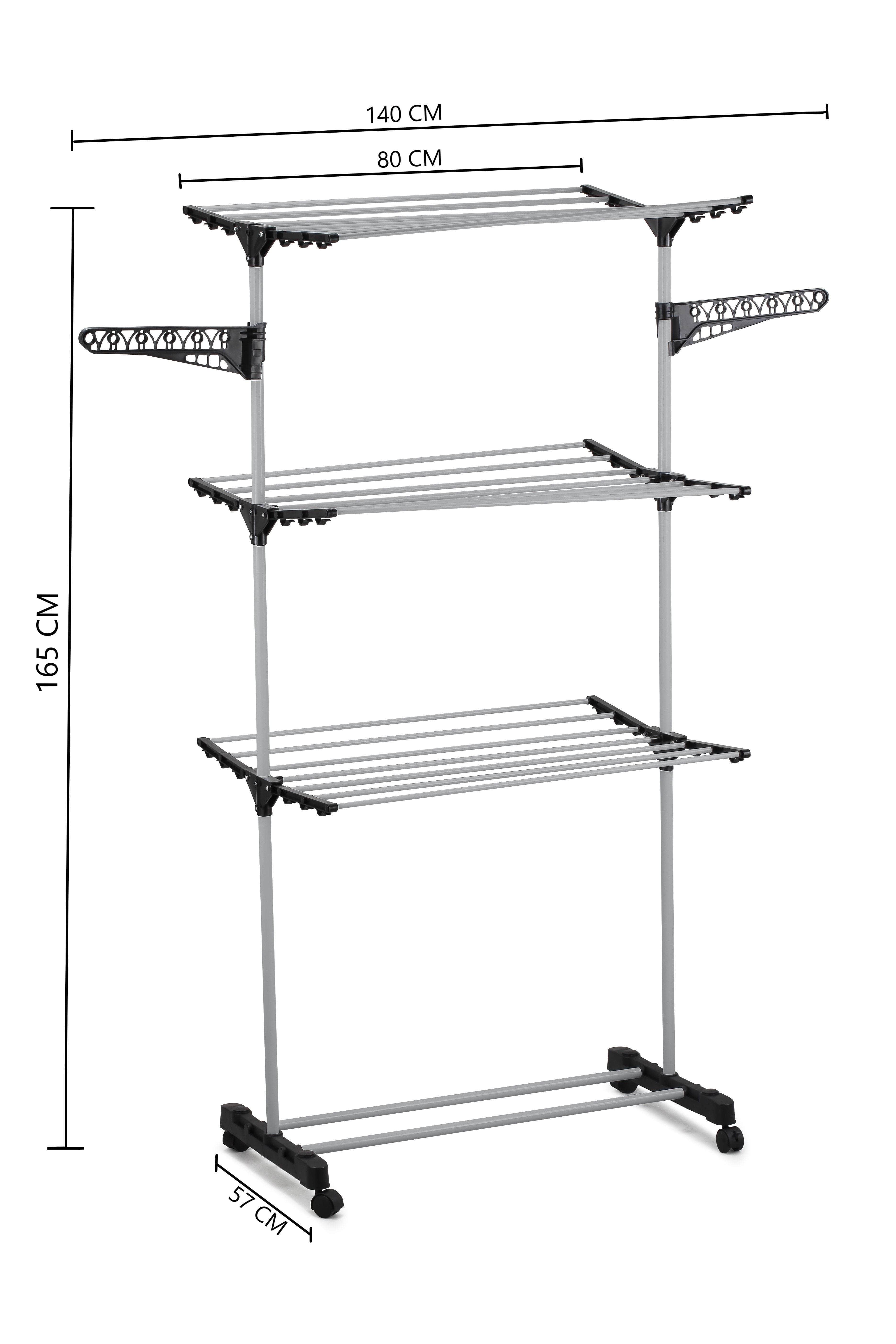 Folding 3 Tier Clothes Laundry Drying Rack
